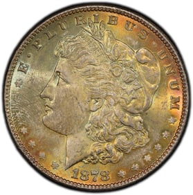1878 7TF Morgan Silver Dollar PCGS MS64 Rainbow