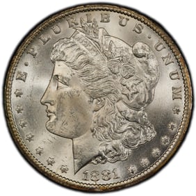 1881-CC Morgan Silver Dollar PCGS MS64