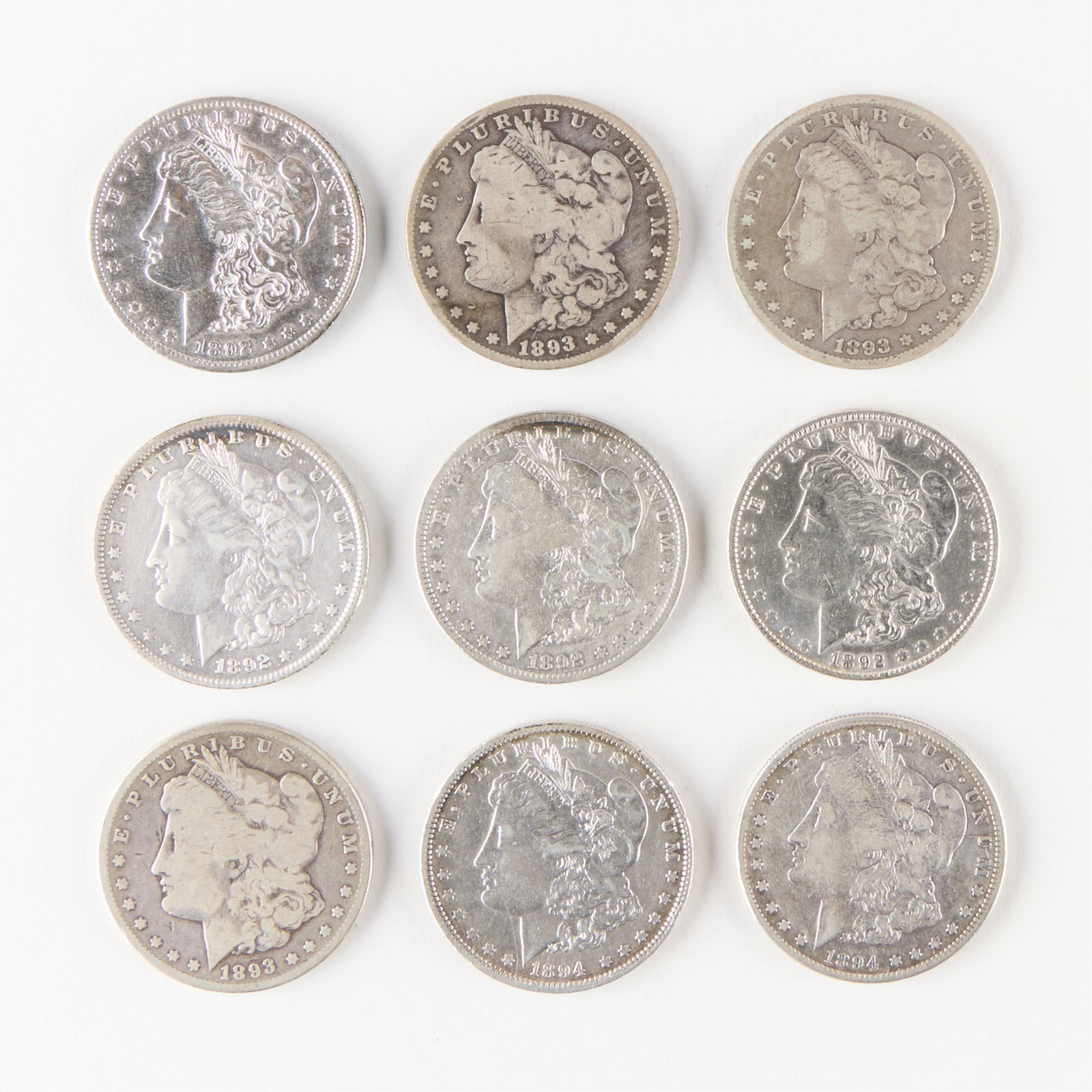 Grp 9 Rare 1892-1894 Morgan Silver Dollars (1 of 2)