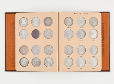 71 Morgan Silver Dollars in Albums w/ Key Dates