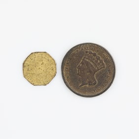 2 19th c. American Gold Coin & Token
