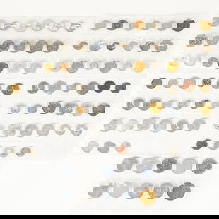 89 Vintage Assorted 3 Cent Trade Tokens: Large group of 89 vintage and antique 3 cent trade and rebate tokens.Diameter ranges from 17.67 mm to 34 mm.