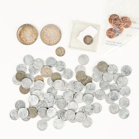 Group of US Coins - Steel Pennies & More