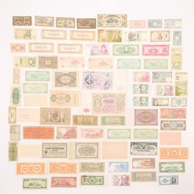 Large Group Foreign Paper Currency