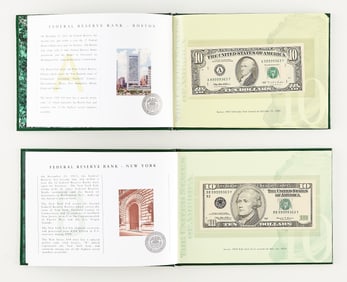 2 Federal Reserve $10 Set Matching Serial Nos.