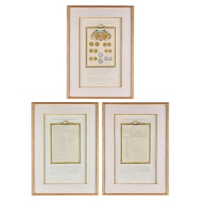 3 19th c. Prints of Coins