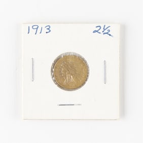 1913 Gold $2.50 Indian Head Coin