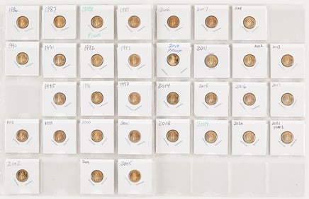 33 $5 Gold Eagle Coins 1986-2021