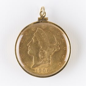 1906 $20 Gold Liberty Head Coin