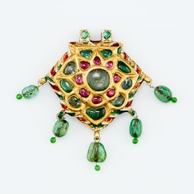 High Karat Gold Mughal Pendant