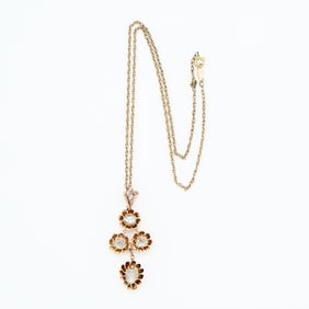 Georgian Rose Cut Diamond & Gold Pendant