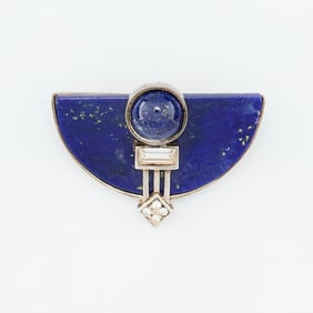 Elisabeth Koller Sterling & Lapis Brooch