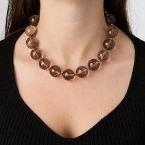 18k & Rutilated Rock Crystal Necklace