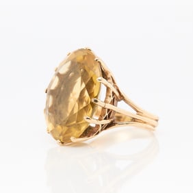 14k Yellow Gold Citrine Ring