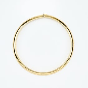 Italian 14k Gold Omega Chain