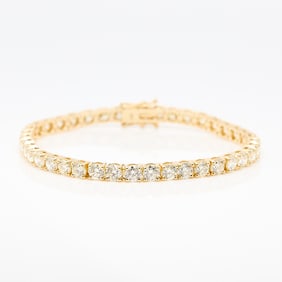 14k Yellow Gold & Diamonds Bracelet - 12 ctw