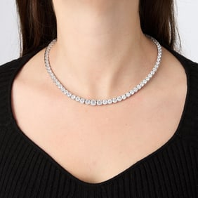 Oscar Friedman Platinum Diamond Necklace - 42 ctw