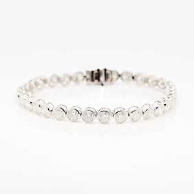 Sheffield & Sons 14k White Gold Tennis Bracelet