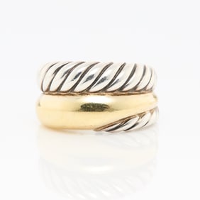 David Yurman Sterling & 18k Ring