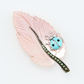 Michael Kors 14k Gem & Enamel Brooch