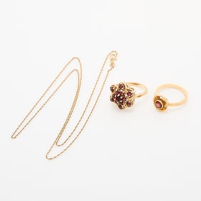 3 Pieces Yellow Gold Jewelry