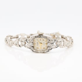 Fluva Platinum & Diamond Cocktail Watch
