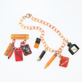 Martha Sleeper School Days Necklace & Brooch