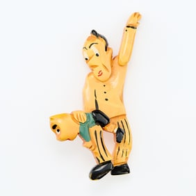 Articulated Bakelite Spanking Brooch