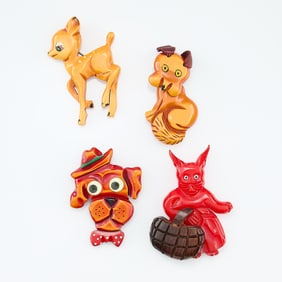 4 Martha Sleeper & Other Bakelite Brooches