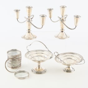 16 Pcs Weighted & Glass Mounted American Sterling