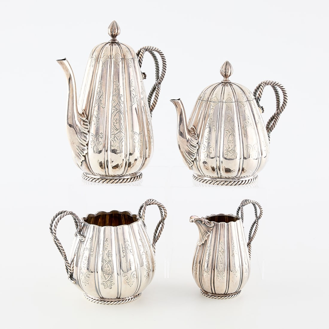 Bradbury & Sons Sheffield Plate Tea Set (1 of 7)