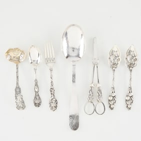 7 pcs Sterling Silver Utensils - 14 ozt