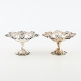 Pair Reed & Barton Francis I Sterling Compotes