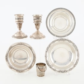 6 Pcs Misc Sterling & Other Silver