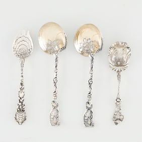 4 American Sterling Silver Spoons 5.2 ozt