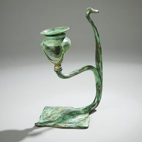 Repatinated Tiffany Cobra Candlestick 1203