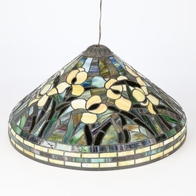 Poss. Somers Large Glass "Iris" Chandelier Lamp