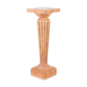 19th c. Marble Pillar Pedestal Plinth Stand