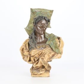 Friedrich Goldscheider Terracotta Bust of Woman