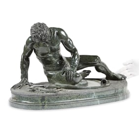 F. Vichi "Dying Gaul" Marble Sculpture - Damaged