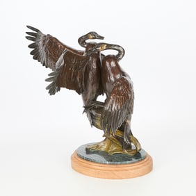 Veryl Goodnight "Confrontation" Geese Bronze 1984