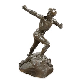 Jef Lambeaux Large Bronze "Archer" Sculpture