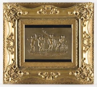 Benedetto Boschetti Cherub Bronze Plaque