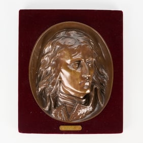 Barbedienne After Huguenin Napoleon Bronze Plaque