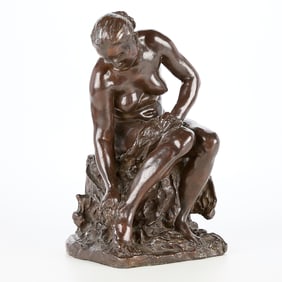 Jules Dalou "Woman Bathing or Suzanne" Bronze