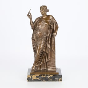 Ferdinand Barbedienne "Euterpe" Bronze Sculpture