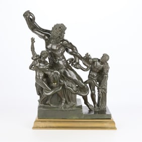 19th c. Laocoon & His Sons Bronze Sculpture