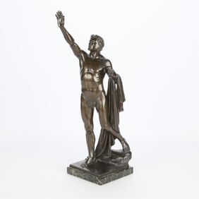 Hans Arnoldt Athlete Bronze Sculpture