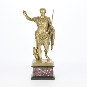 19th c. Bronze Augustus of Prima Porta Sculpture
