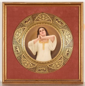 Vienna Style Porcelain "Andacht" Cabinet Plate